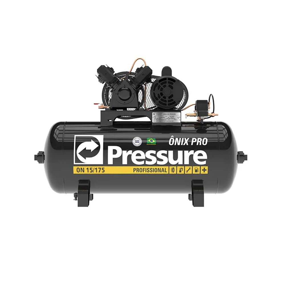 Compressor de Ar 15/175 140 psi Monofásico Onix Pro Pressure - A Casa ...
