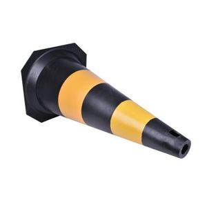 Cone-de-Sinalizacao-Preto-Amarelo-75cm-Ref-70000505-PLASTCOR