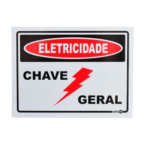 Placa-de-Sinalizacao-ELETRICIDADE-CHAVE-GERAL-PS126-ENCARTALE