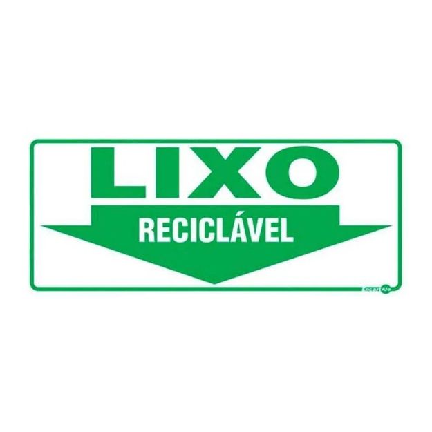 Placa-de-Sinalizacao-LIXO-RECICLAVEL-PS238-ENCARTALE-