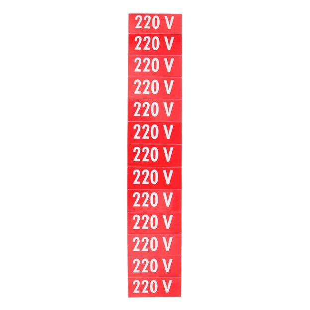 Placa-de-Sinalizacao-220V-Vermelha-com-13-Unidades-Ref-PS75-ENCARTALE