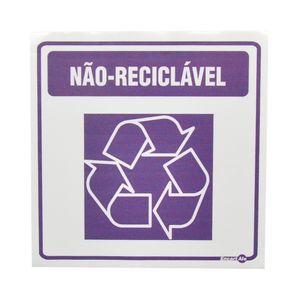 Placa-de-Sinalizacao-LIXO-NAO-RECICLAVEL-Ref-AV-21-ENCARTALE