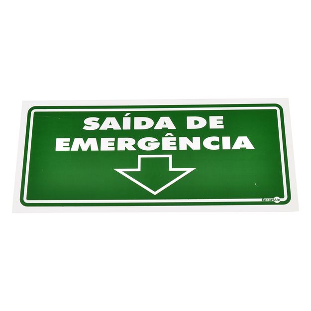 Placa-de-Sinalizacao-SAIDA-DE-EMERGENCIA-para-Baixo-Ref-PS-114-ENCARTALE