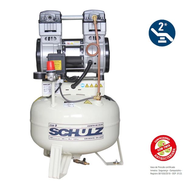 Compressor-de-Ar-Odonto-Isento-de-Oleo-220v-Ref-CSD-9-30-SCHULZ